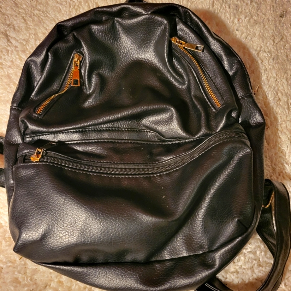 Mini leather backpack